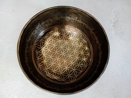 Klangschale Flower of Life 15-16 cm