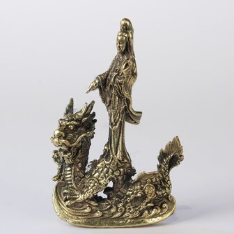 Kwan Yin auf einem Drachen 4 cm