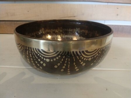  Flower of life singing bowl  21-22 cm