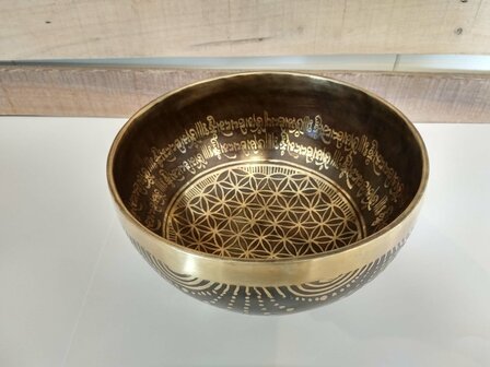 Klangschale Flower of Life 15-16 cm