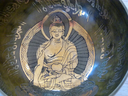 Klangschale Buddha Gravur