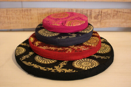 Klangschalenkissen flach, Brokat 10 cm